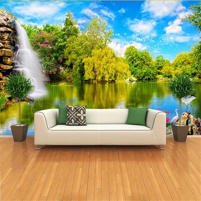 Wuyyii 3D Wall Mural Wallpaper Para Las Paredes Paisaje Chino Paisaje