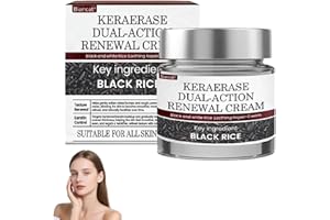 Biancat KeraErase Dual-Action Renewal Cream, Professional Skin Treatment Cream, Black and White Rice Soothing Repair cream, Natural Body Serum Suitable for All Skin Types (1 Pack)