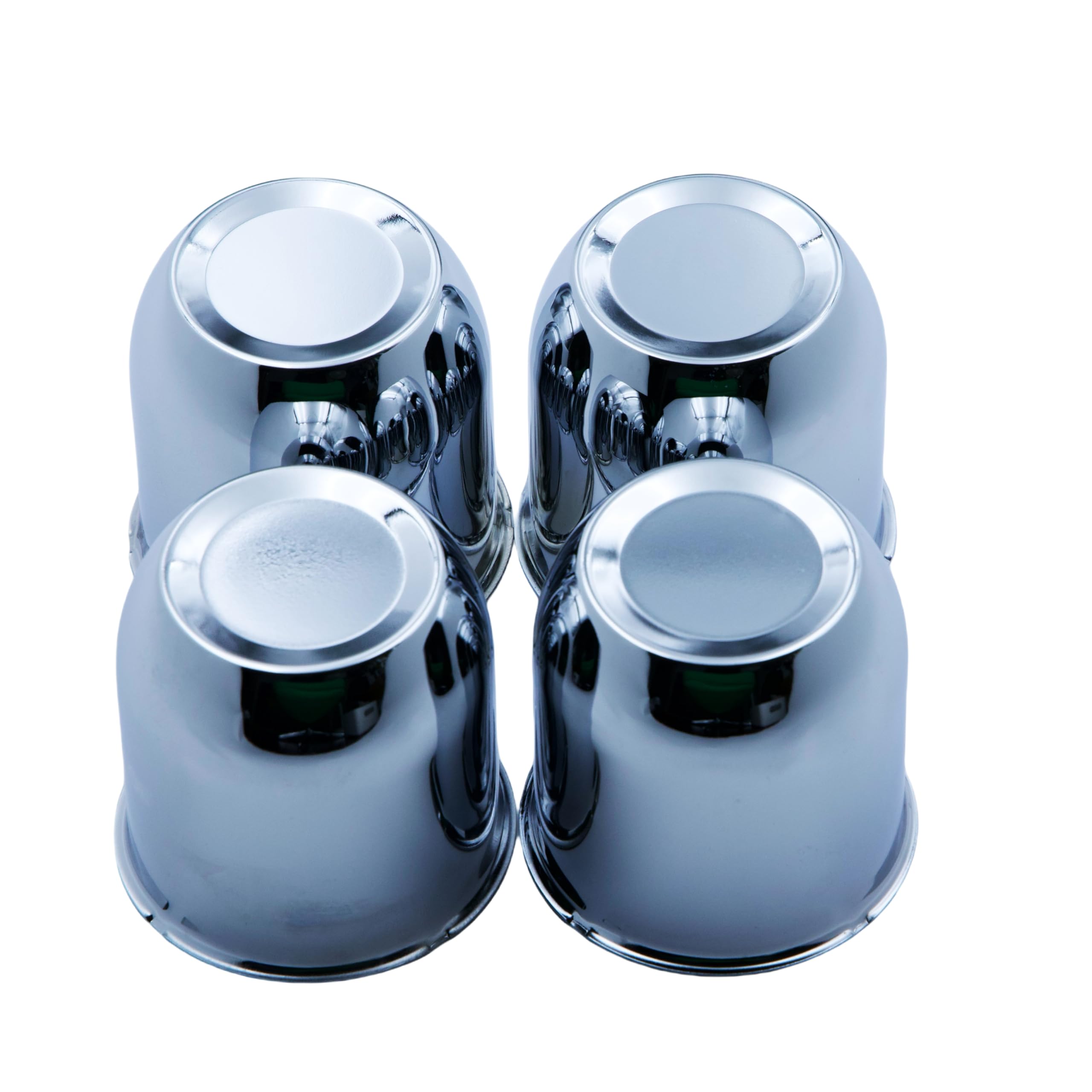 Photo 1 of 4 Push Through Chrome Wheel Center Caps for Trailer Wheel Rims 3.25" Center Bore