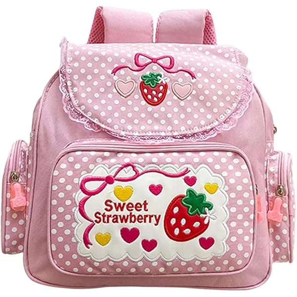 Amazon.com | Lovemore Kawaii Embroidery Strawberry Backpack for