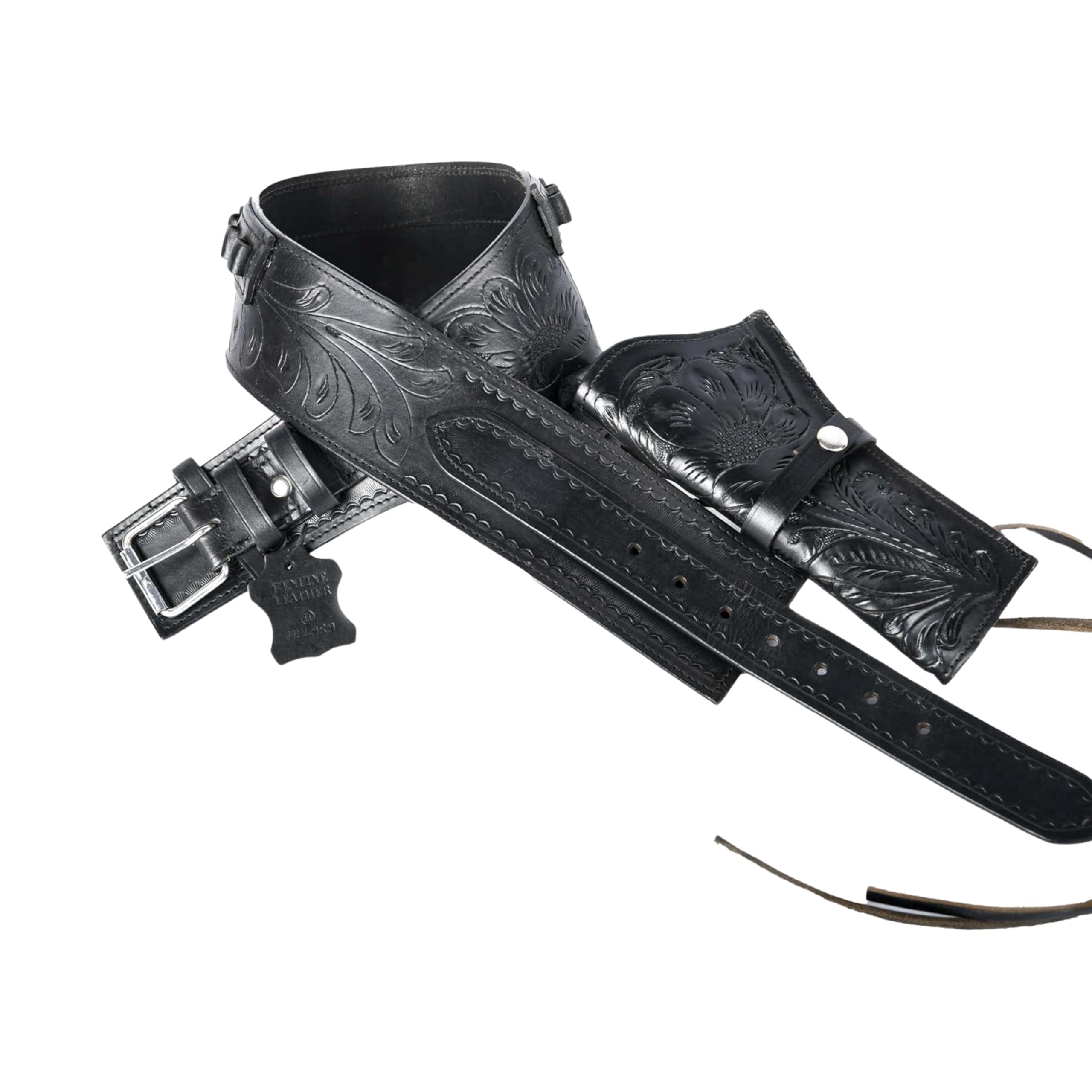 Hulara-Full Grain DD Harness Buff Leather Western Gun Holster für Herren Heritage Rough Rider 22 357 Magnum Holster Cowboy Gun Belt and Holster .38 .44 .45 .356 .358 Cal Schwarz Revolver Holster…