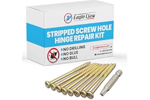 ALLEN'S TRADING CO. EAGLE CLAW FASTENERS Easy DIY Stripped Screw Hole Repair Kit | Door Hinge Repair Kit No Pre-Drilling or Glue Required | Includes 8 x #9 x 3 Inch Star No-Strip Torx Drive Screws and 2" Driver | All You Need is a Drill