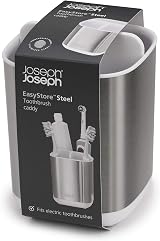 Joseph Joseph Easy-Store Compact Toothbrush Holder Caddy White Steel view 2