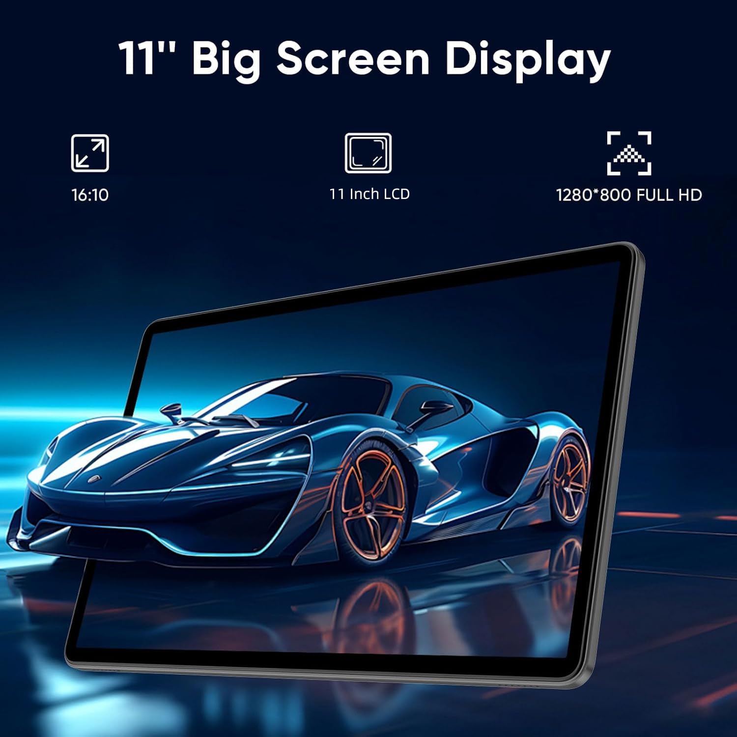 Android 15 Tablet,11 Inch Tablets with Octa Core Processor, 12GB RAM 128GB ROM 1TB Expand, Widevine L1, 8000mAh Battery, 2.4/5Ghz Dual WiFi/GPS/FM, 5/8MP Cameras, Case Included, Black