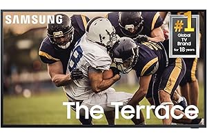 SAMSUNG 55-inch Class QLED 4K The Terrace Partial Sun Outdoor, Direct Full Array 16x, Quantum HDR 32x, Weatherproof, Wide Viewing Angle Smart TV w/ Alexa Built-in (QN55LST7TAFXZA, Latest Model)