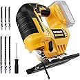 Cordless Jig Saw for Dewalt 20V Max Battery, Brushless Cutting Tool, 2900RPM Variable Speed, 45° Bevel Cuts, 3 Orbital Action
