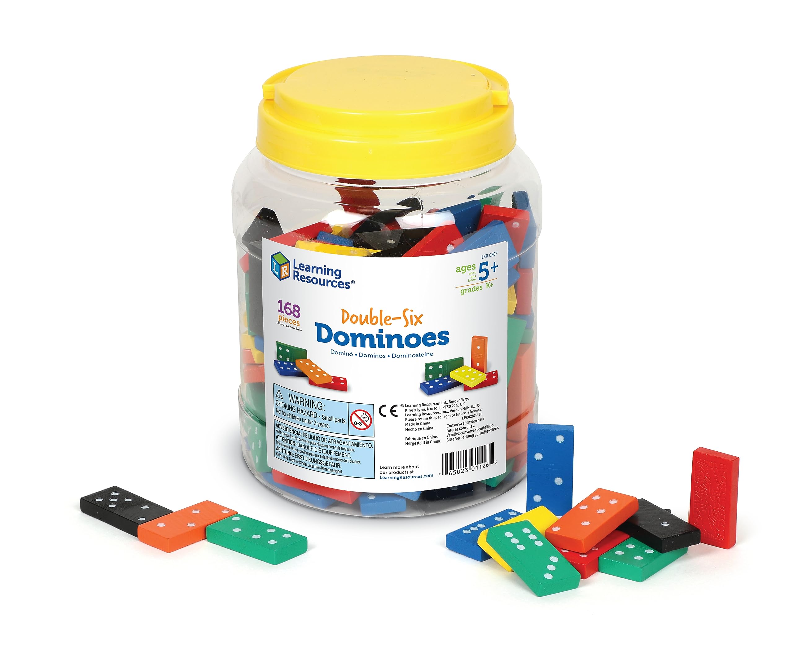 Learning Resources Double-Six Wooden Dominoes