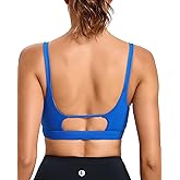 RUNNING GIRL Sports Bras for Women,Square Neck Sports Bra Medium Support Yoga Bra Workout Crop Top with Removable Cups