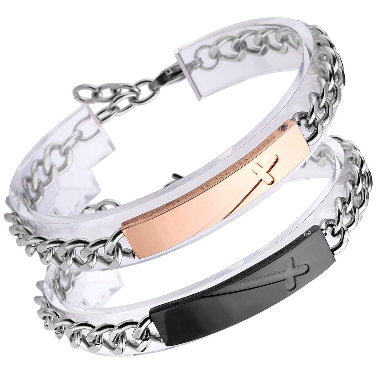 Zysta Bracelet Couple Acier Inoxydable\