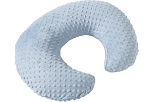 DONOMILO Dots Nursing Pillow Cover, Case Plush Breathable Breastfeeding Pillow Slipcover Fits Nursing Pillow, Super Soft Snug Positioners for Baby Boy Baby Girl (Cloud Blue)