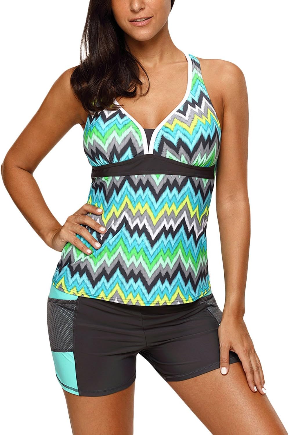HOTAPEI Swimsuits for Women Two Pieces Tankini Swimsuits