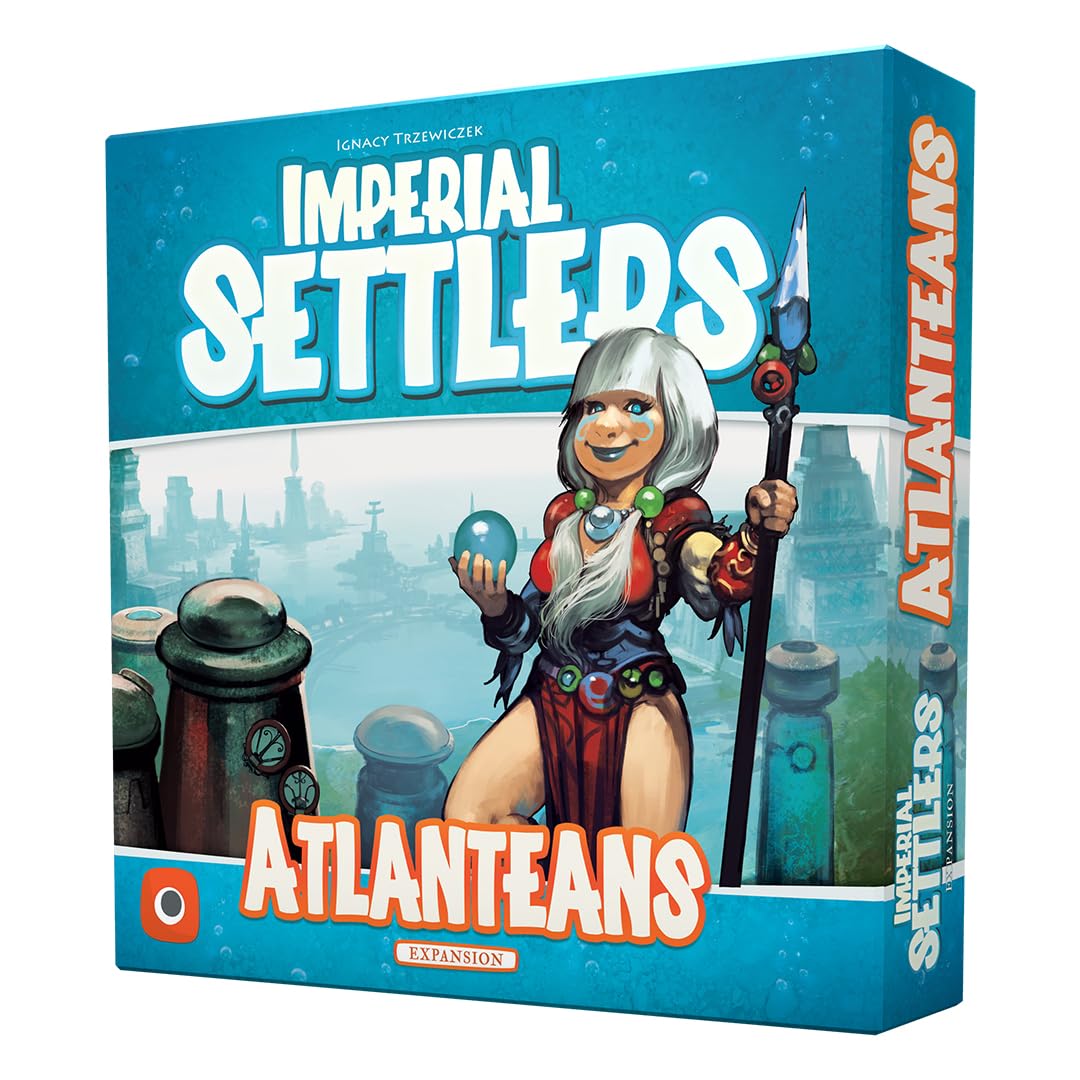 PORTAL GAMES | Imperial Settlers: Atlanteans | Strategy Card Game Expansion, Advanced Technology Faction, Asymmetric Civilization Gameplay | 1–5 Players | 45–90 Minutes