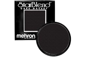 Mehron Makeup StarBlend Cake Makeup | Wet/Dry Pressed Powder Face | Powder Foundation | Black Body and Face Paint 2 oz (56g)