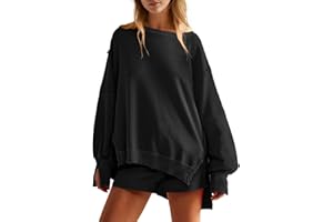 Lepunuo Womens Oversized Sweatshirts Crewneck Long Sleeve Pullover Top Hoodies Fall Fashion 2024 Teen Girls Winter Outfits