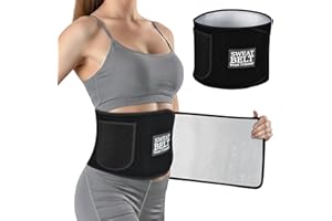 LKV Waist Trainer for Women & Men, Sweat Band Slimming Waist Trimmer, Stomach Wrap, Body Shaper for Women