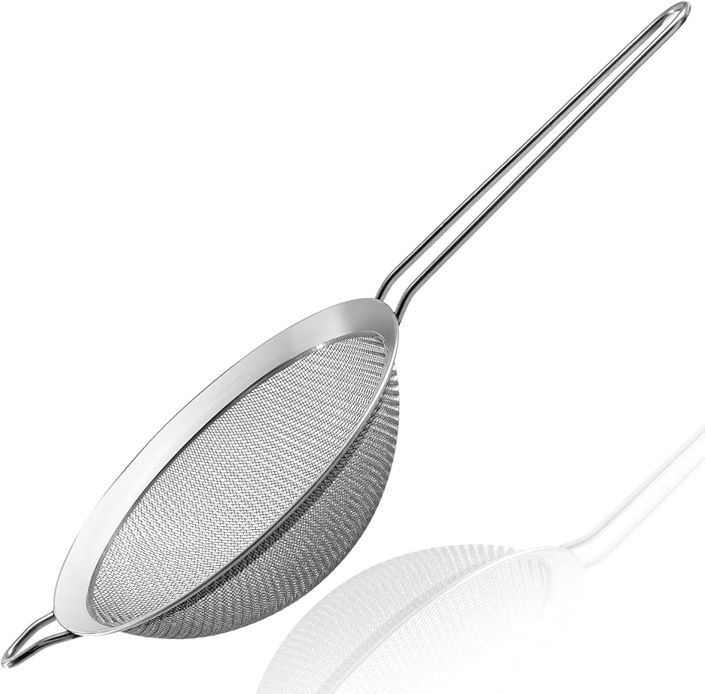 Anaeat Fine Mesh Strainers Stainless Steel Sifters 4.73 Inch Premium Colander