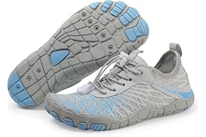 KVOTUU Kids Barefoot Shoes Toddler Boys Girls Sneakers Comfort Anti-Slip Walking Shoes Wide Toe Box Quick Dry Lightweigt Waterproof Breathable Shoes Non-Slip Hiking Footwear Shoes Barefoot Sneakers