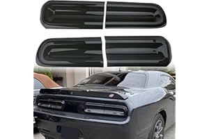 TRSCJXN for Challenger Smoked Tail Light Covers Rear Light Guards Exterior Accessories for Dodge Challenger 2015-2024 Taillight Covers Rear Guard Trim Kit Exterior Frame (Smoke Black 4Pcs)