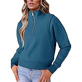 Limerose Women's Half Zip Sweatshirt Casual Cozy Mock Turtleneck Long Sleeves Pullover Winter Thermal Tops