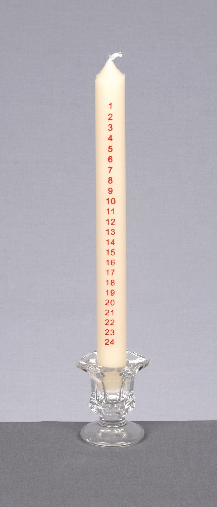 Premier Decorations 25cm Ivory Advent Candle with Holder, JNS_456714