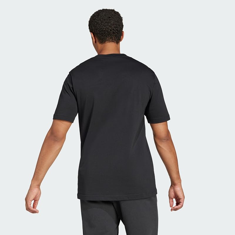 Hombre Essentials Big Logo Single Jersey Shirt, Black/White, M — foto 5 de 5