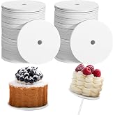 Honeydak 100 Pcs Round Cake Pop Boards 2 Inch Mini Cake Base Cardboards for Cupcakes Pastries Desserts Parties Wedding