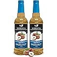 Syruvia Sugar-Free Hazelnut Coffee Syrup – 25.4 fl oz - Syrup for Coffee, Latte, Shakes, Smoothies, Desserts – 100% Vegan, Gluten Free, Kosher – No-Calorie Coffee Syrup, (Pack of 2)