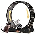 Homegroove Cat Wheel Cat Exercise Wheels for Indoor Cats, 45 inch Large Cat Running Wheel with Carpeted Runway, Cat Treadmill Wheel for Kitty’s Longer Life, Cat Wheel for Fitness Weight, Black(XL)
