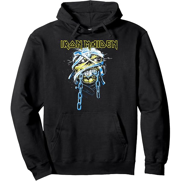 Felpa Con Cappuccio Iron Maiden Senjutsu Eddie Face Circle – Uomo, Regular, Nero