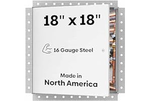 BEST ACCESS DOORS BEST 18" x 18" Universal Metal Access Panel with Bead Flange, 16-Gauge Steel Access Door with Hidden Hinge, LEED Compliant Access Panel for Non-Rated Drywall/Ceilings, Screwdriver Latch,AMZ-BA-AHD-GYP