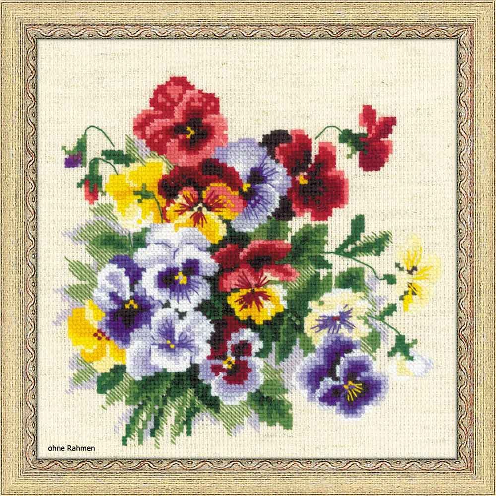 RIOLIS Cross Stitch Kit - 1516 - Pansy Medley