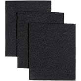 Compatible to BP58 Non-Ducted Charcoal Replacement Filter Pads for Range Hood, 7-3/4 by 10-1/2-Inch, 3-Pack