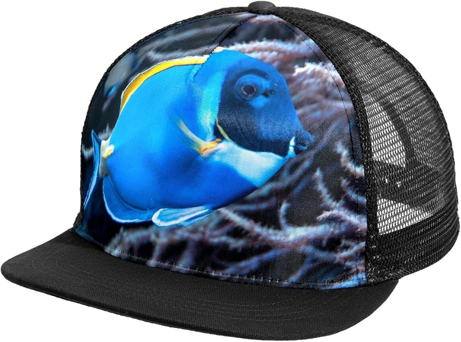 Snapback Caps for Men Flat Bill Hats Fish Surgeonfish Coral Custom