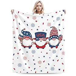 4th of July Throw Blanket Gnomes Patriotic