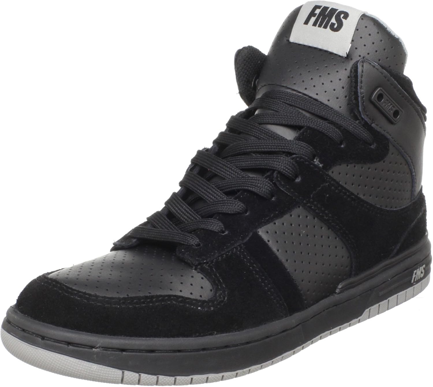 FMS Men's Amp HighTop Skate Shoe, Black/Black, 6.5 M US