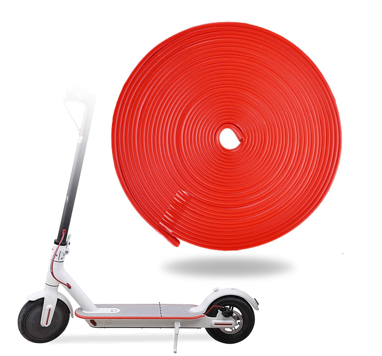 GLDYTIMES Scooter Body Anti-Collision Strip Bumper Protective Body Strips Replacement for M365 Electric Skateboard Car Scooter Parts, Prevent The Scooter from Friction Damage 8Meter (red)
