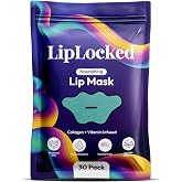 LipLocked Collagen Lip Mask &ndash; Hydrating Lip Care with Collagen, CoQ10, Aloe Vera, Vitamin B5, B7 &amp; E &ndash; Nourishing Moisture Care for Soft, Smooth-Looking Lips (30 Count)