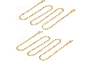 Gold Purse Chain, Shynek 2PCS Crossbody Chain Strap, Gold Belt Chain, Long Chain Cross Body Strap for Bags, Purses, Handbags