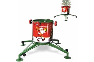 FEBTECH - Christmas Tree Stand - 8" Wide Cylinder - Christmas Tree Stand with Water Reservoir - Christmas Tree Stand for Live Trees 8 to 16 Feet - 7.5" Trunk Capacity - 22"-45" Adjustable Stand