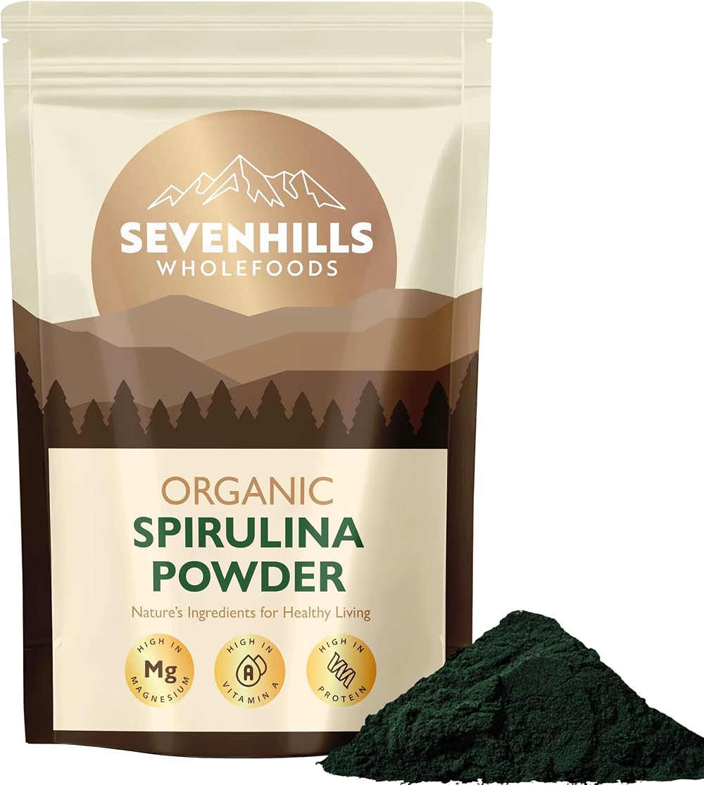 Sevenhills Wholefoods Organic Spirulina Powder 500g | 100% Pure & Organic