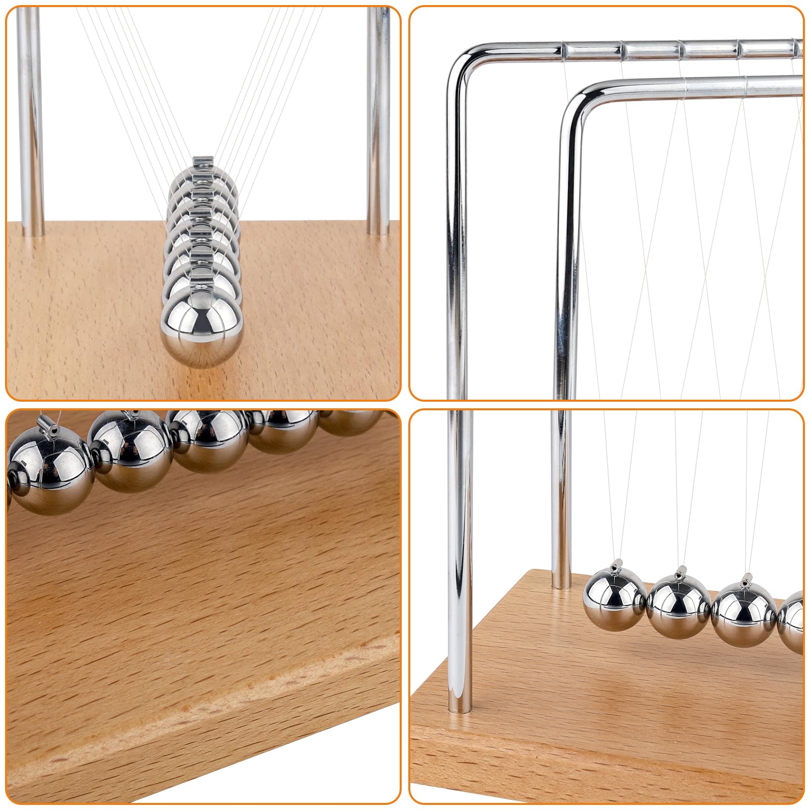 Newton's Cradle Balance Balls Fascinating Physics Gadget for Home and Office 7 Beads