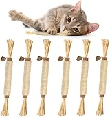 Nepfaivy Silvervine Cat Toys Sticks 6 Pack Natural Chew Interactive Dental