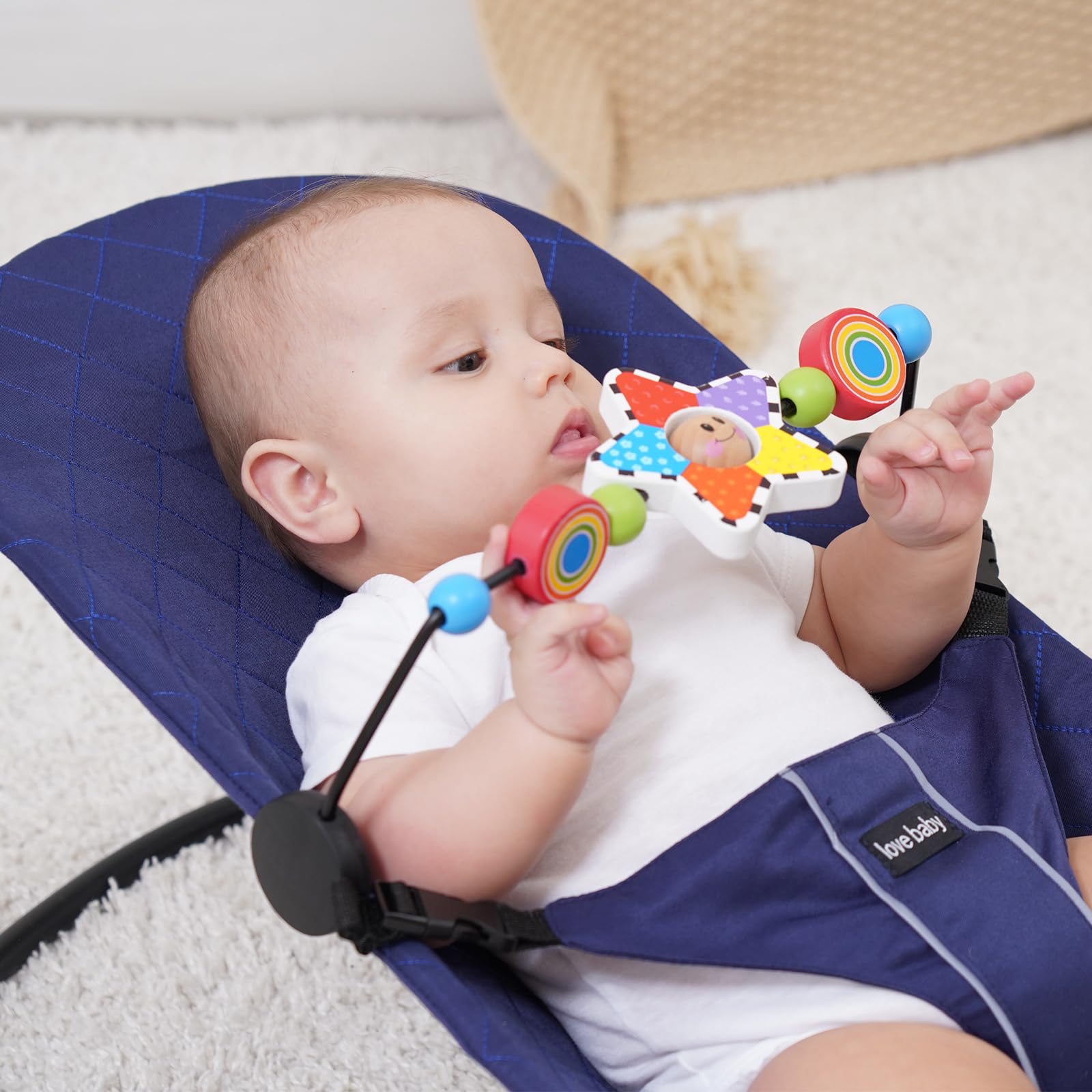 iGRATENS Baby Bjorn Bouncer Toy Bar, Toy for Baby Bouncer Soft & Bliss, Easy to Attach and Remove, Child-Friendly Materials, Exciting Design for Curious Babies, Colorful