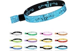 COMFLORA 100 Pcs VIP Cloth Event Wristband, Disposable VIP Wristbands for Events, Colored VIP Wristbands Events,for Lightweight Concert,Club Entrance Wrist Strap Party Wristband Event (Color : Water Blue)