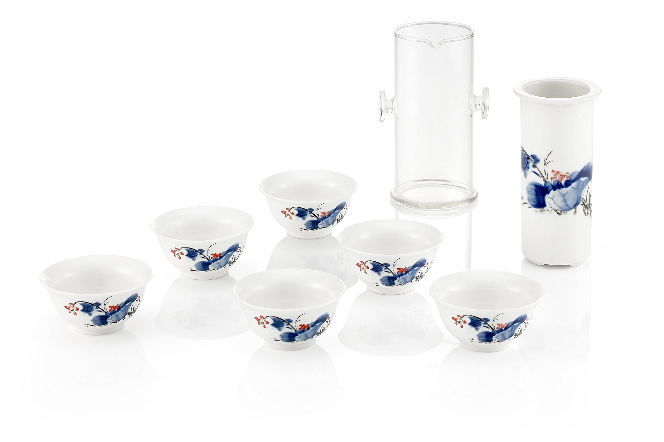 TEA SOUL 37 x 26.5 x 10.8 cm Porcelain Tea Set with Filter, White