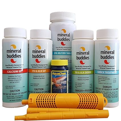 Carefree Stuff Nature2 Spa Mineral Sanitizer Mineral Buddies Spa Hot Tub Start Up Kit Free Aquachek Test Strips Included
