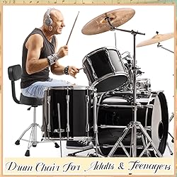 Sintuff Drum Throne with Backrest Padded Hydraulic