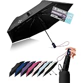 LILAC Windproof Travel Umbrella for Rain - 43" Compact Folding Umbrella, Reinforced Strong Frame, Lightweight Portable Parasol with UPF 100+ UV Sun Protection, Cruise Ship Essentials