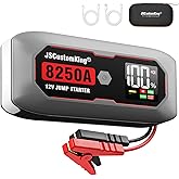8250A Jump Starter Battery Jump Starter Battery Pack (for All Gas or 10.0+L Diesel), 12V Potable Heavy Duty Car Jump Start with 3.2 inch HD Screen, 2 USB Power Bank 48-Months Stand-by Time
