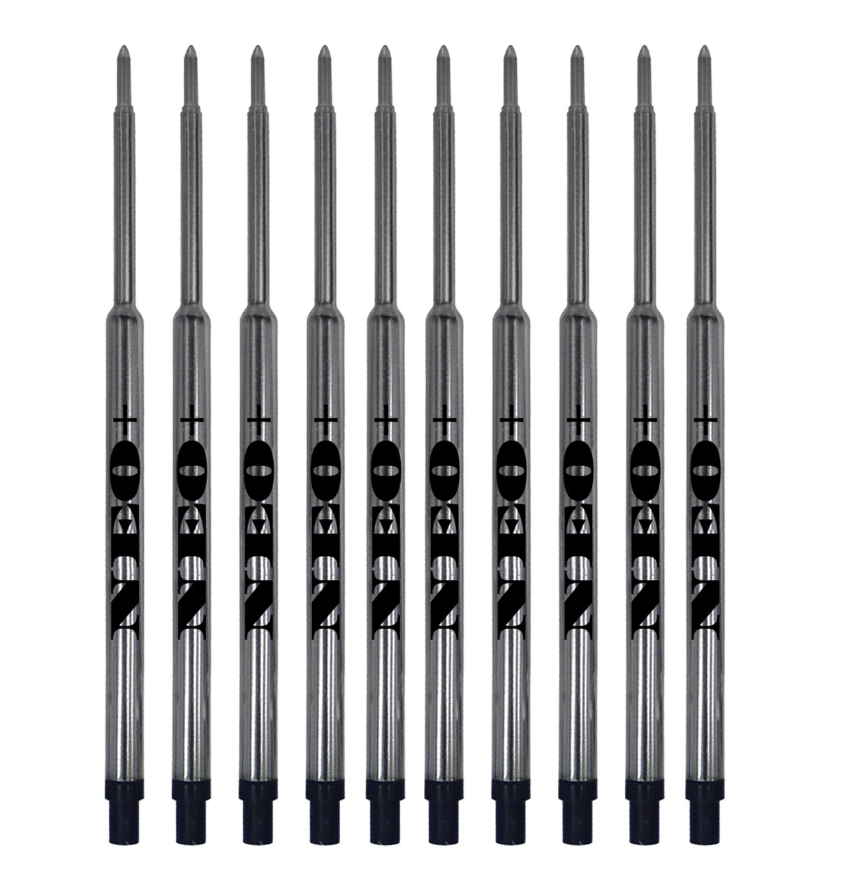 UK Seller! Sets of Pen Refills Compatible with Waterman Ballpoint Pens. Medium Point Ballpoint Soft Roll Refill for (Set of 10 Black Ink)